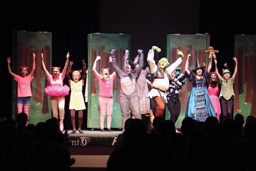 Theater kids performing Shrek
